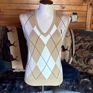 Daisy Sport Vintage Preppy Golf Sweater Vest Womens M